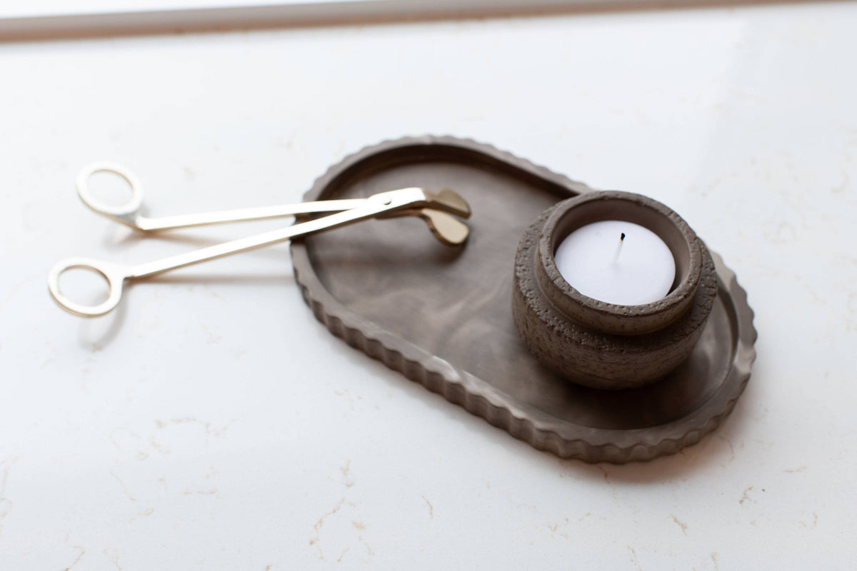 Porte-bougie rustique Mocha | Collection Nuances et Terres