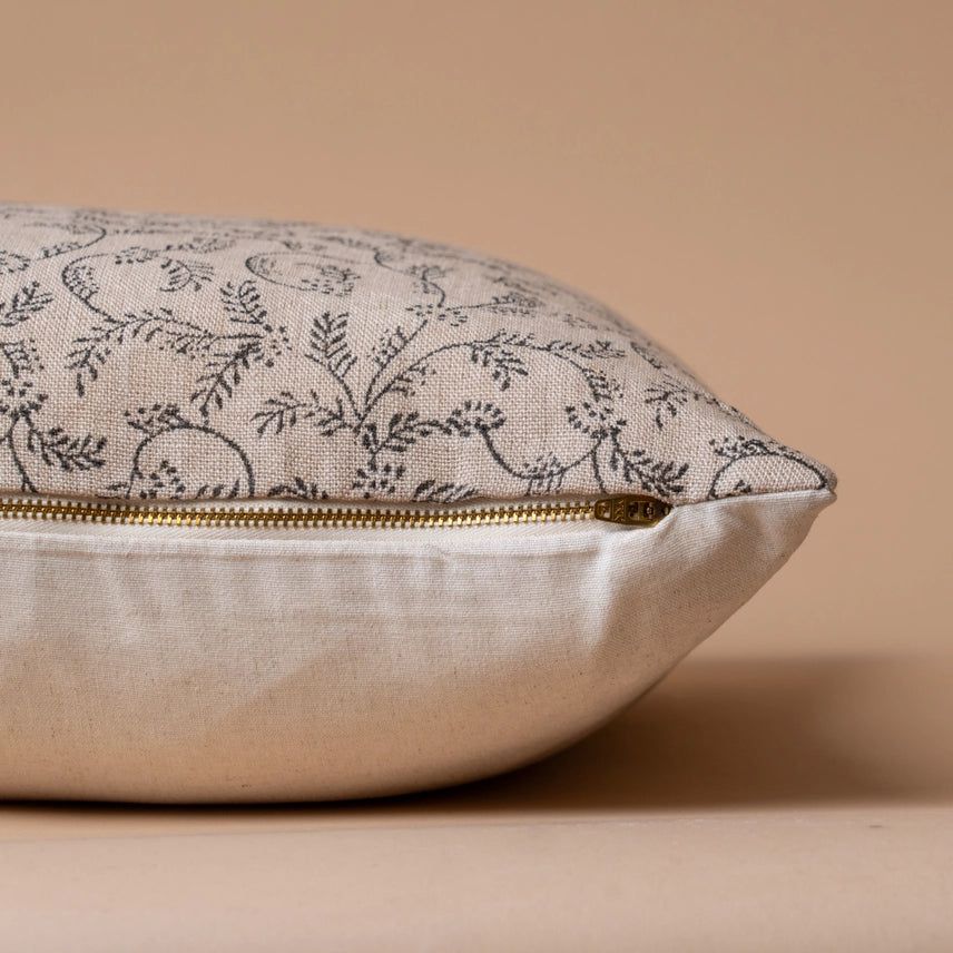 Housse de coussin VERITY en lin| Imprimée au bloc