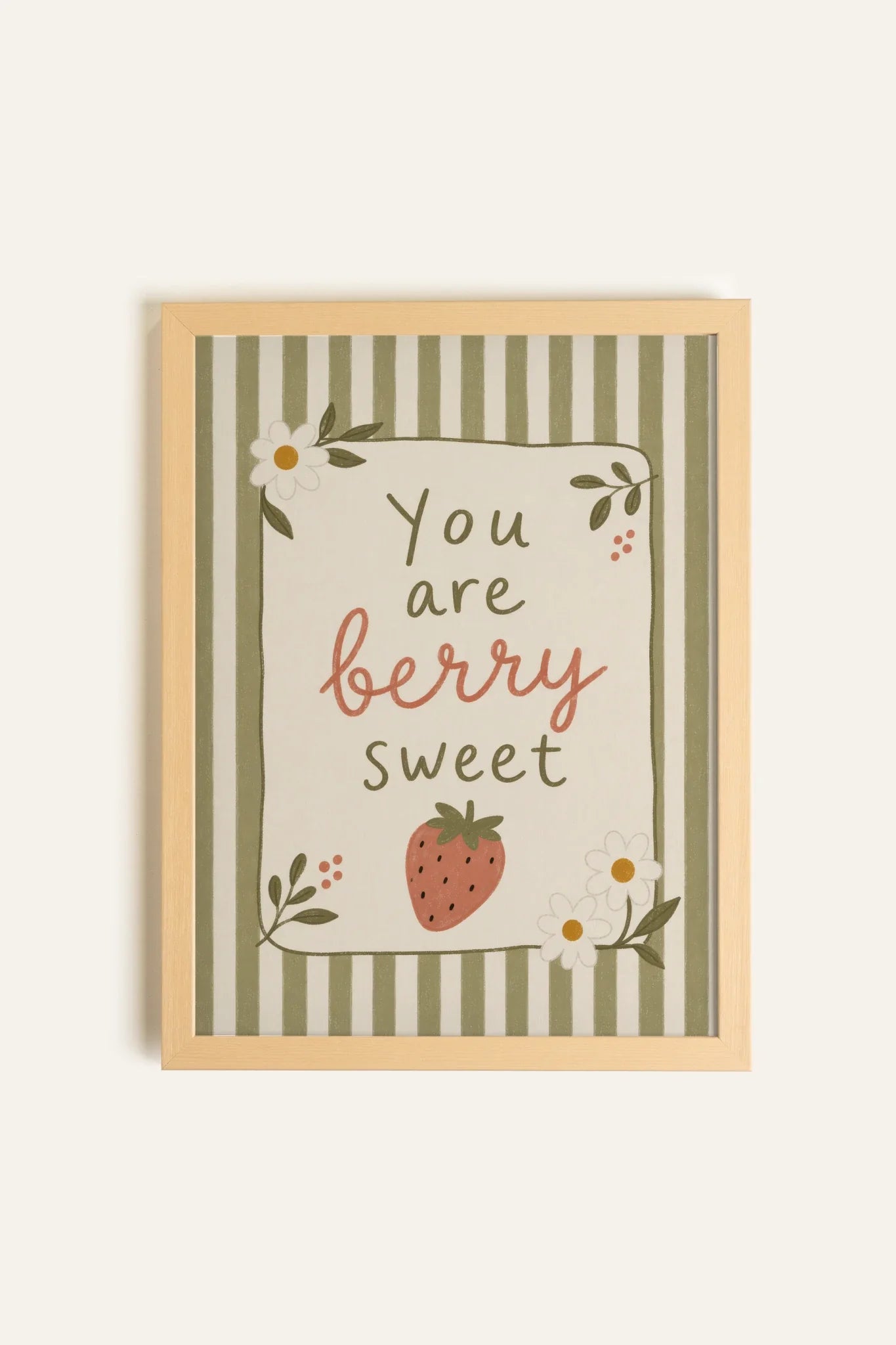 BERRY SWEET, Oeuvre sur toile rigide, encadré Naturel Clair