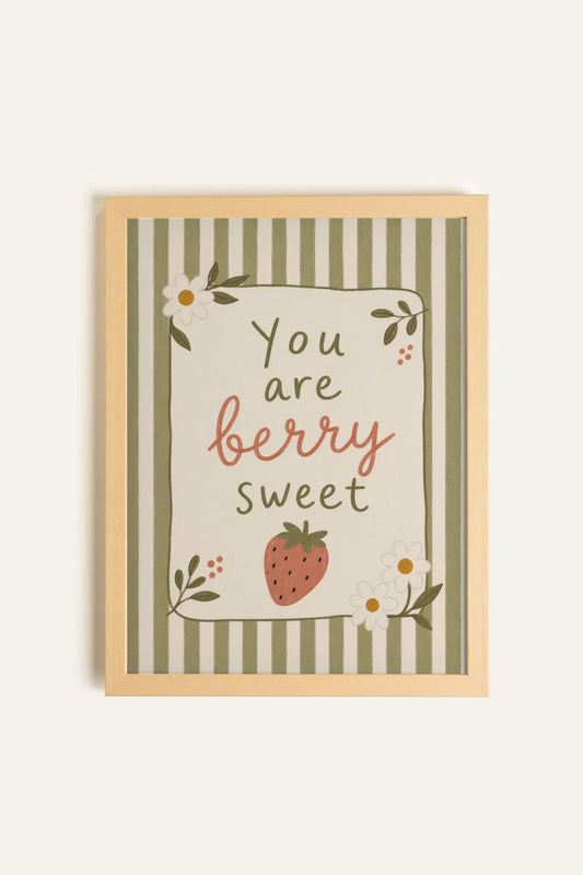 BERRY SWEET, Oeuvre sur toile rigide, encadré Naturel Clair