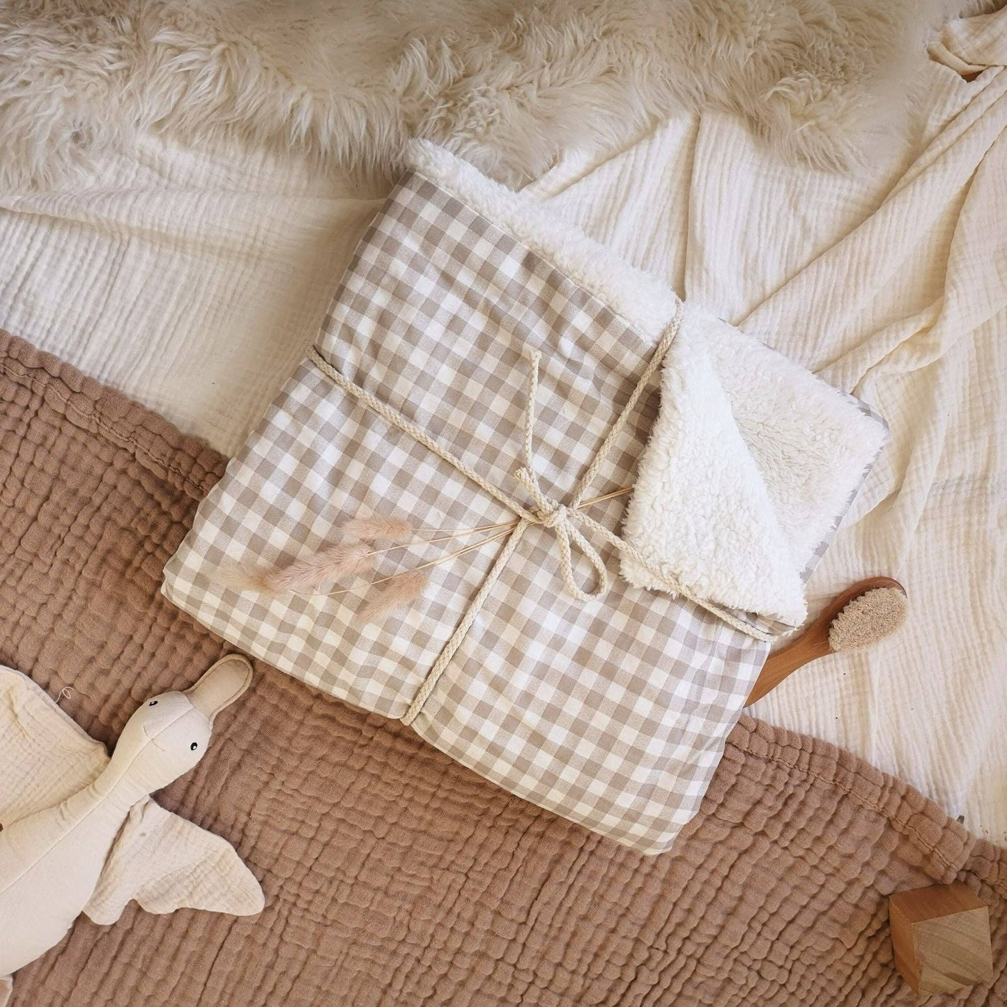 Couverture pour bébé | Vichy beige