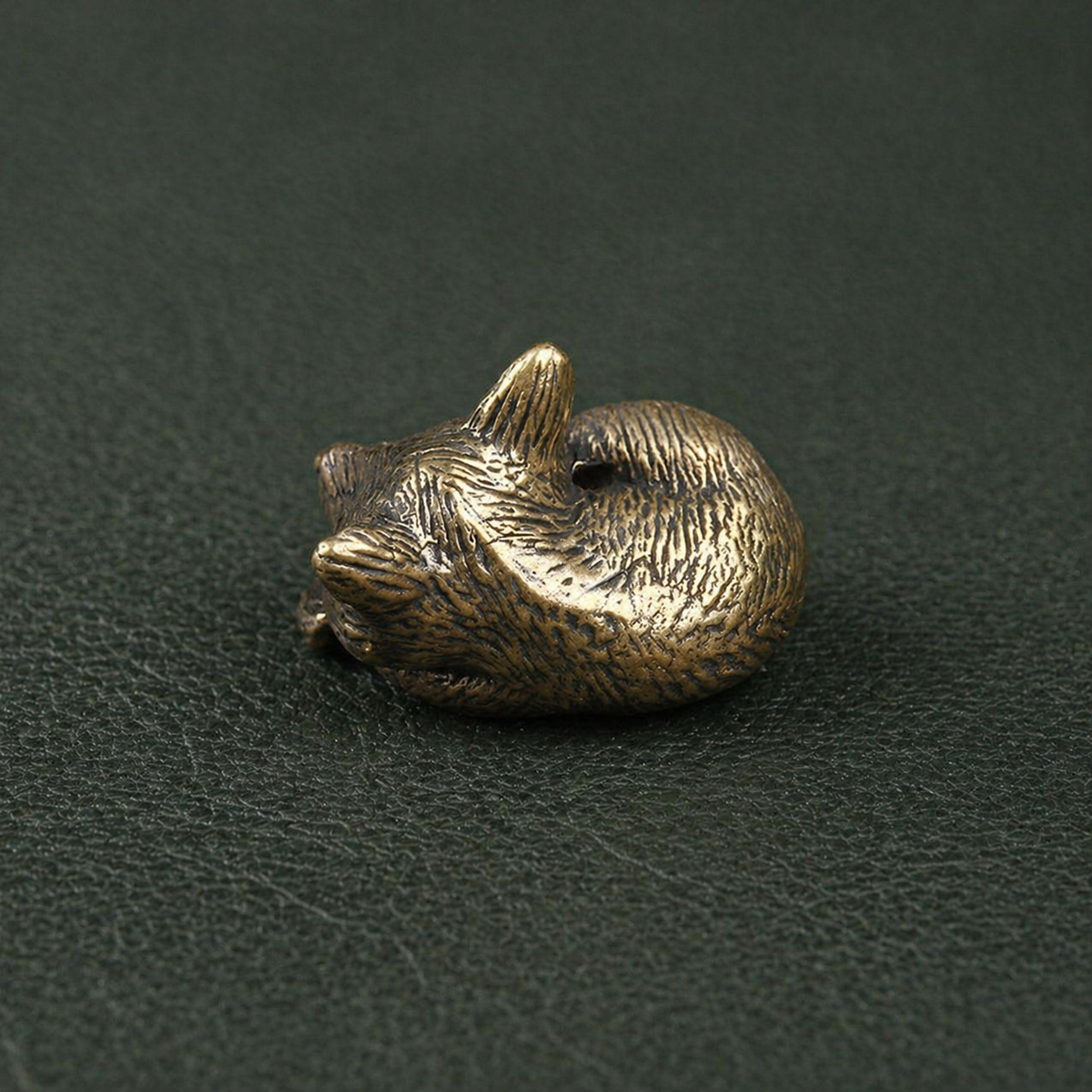 Figurine Le Renard en laiton antique | Collection "Porte-bonheur