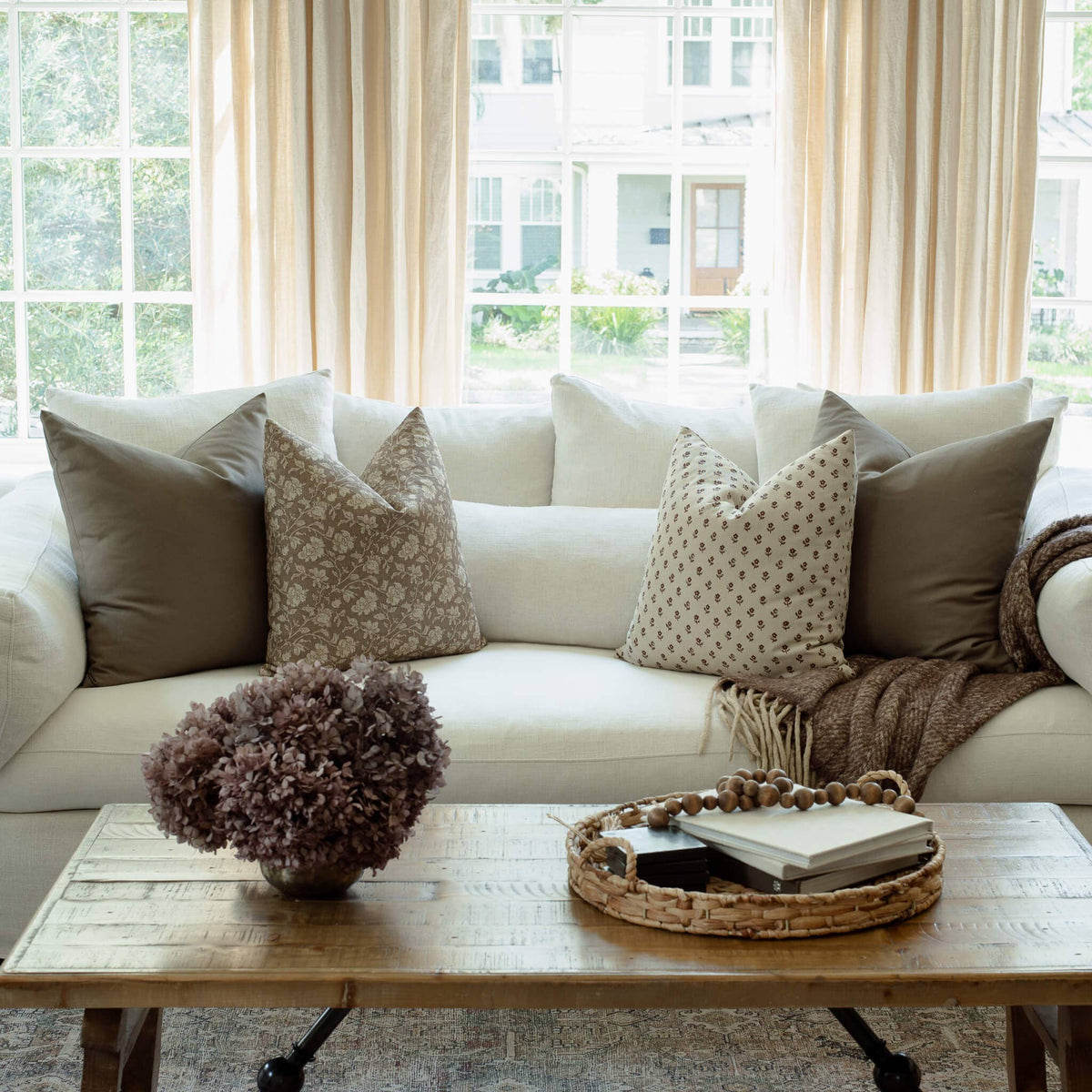 Housse de coussin Pippa  |  Motif floral délicat