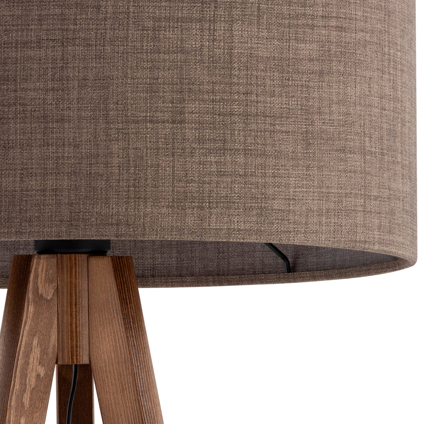 Grande lampe à poser style mid Century | bois de noyer brun