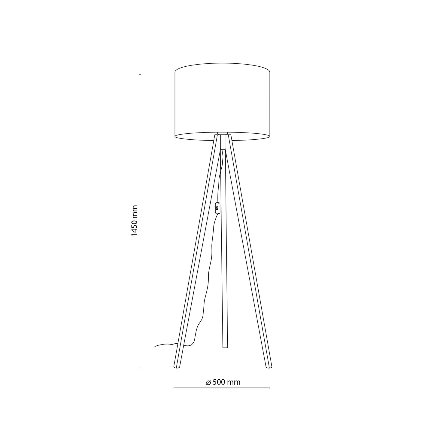 Grande lampe à poser style mid Century | bois de noyer brun