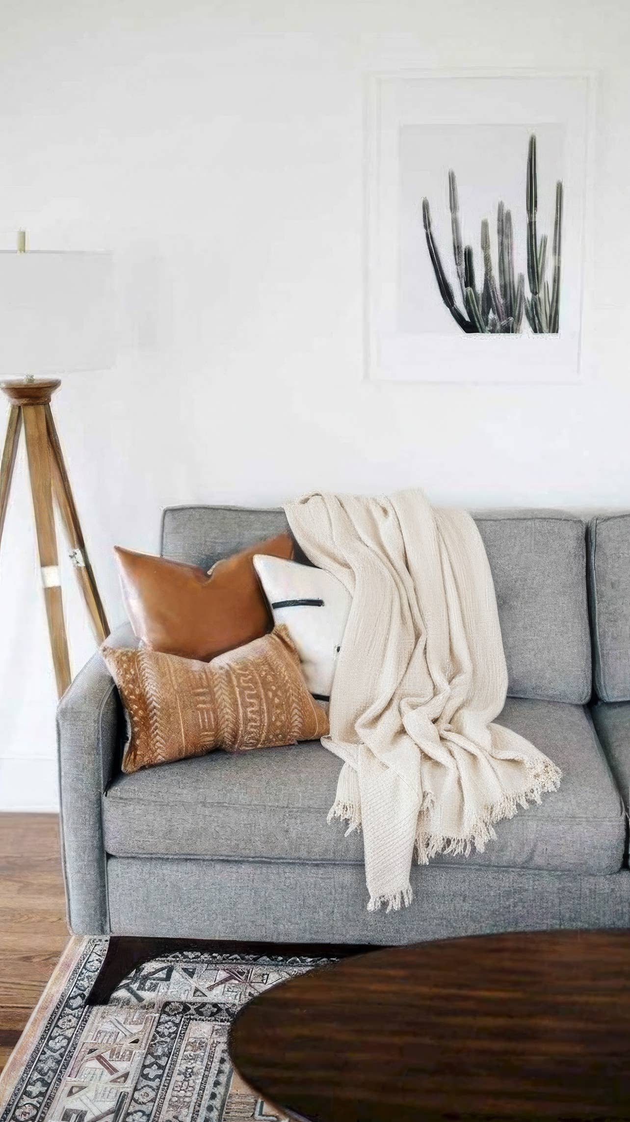 Jeté de lit mousseline gaufré| Beige sablé