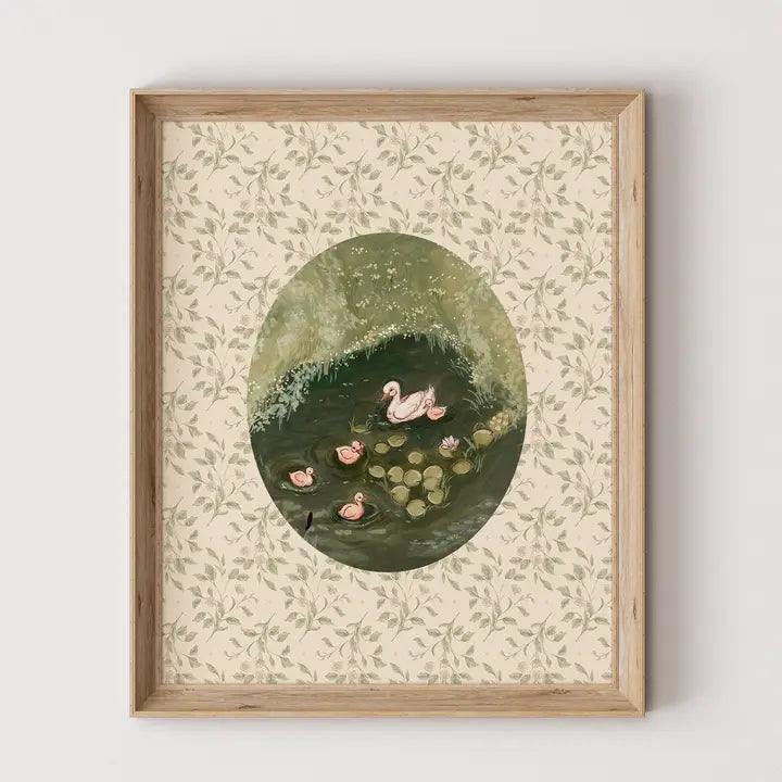 Illustration imprimée | « La famille à l'étang »