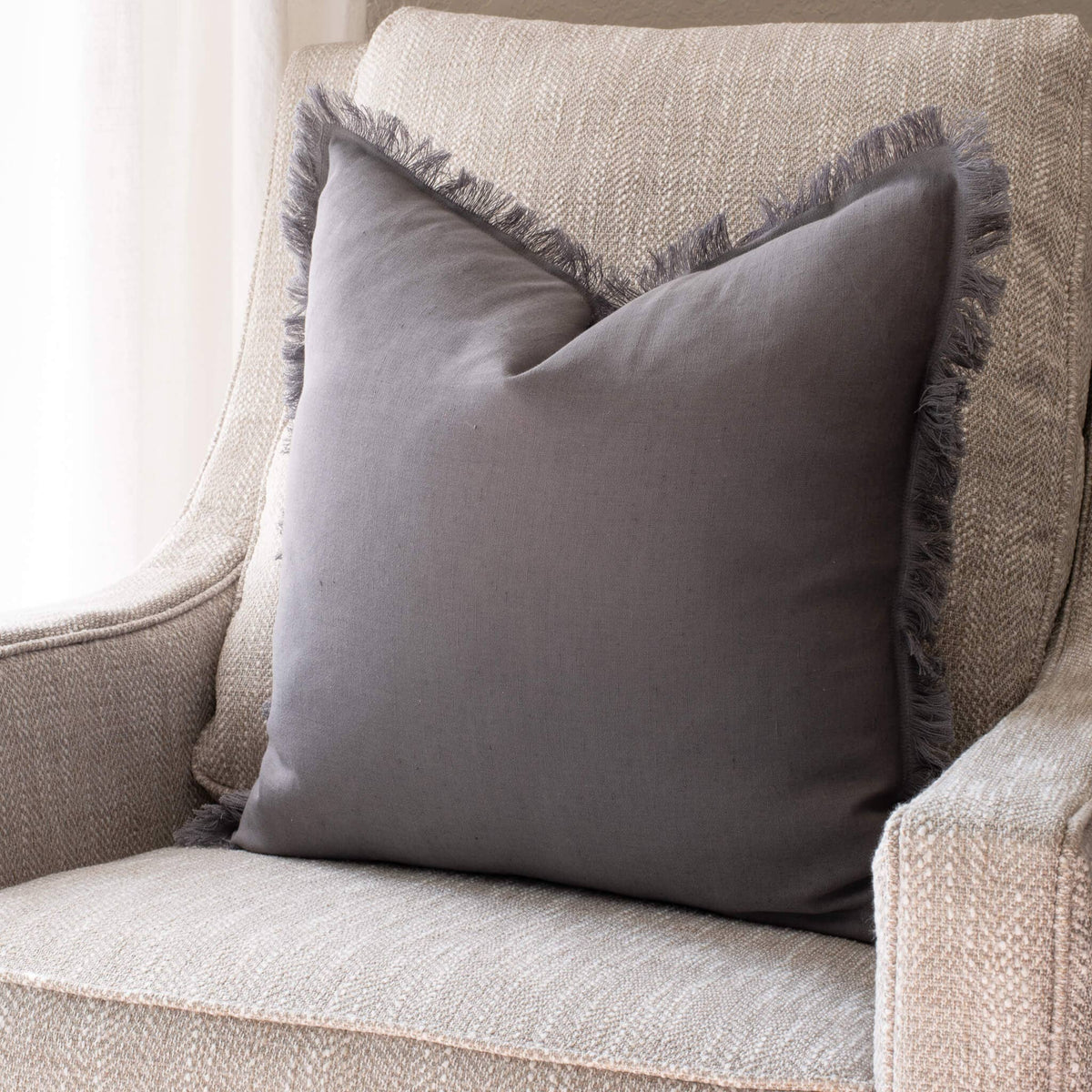 Housse de coussin Finn | Bleu-gris