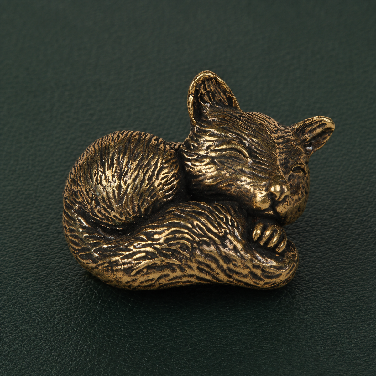 Figurine Le Renard en laiton antique | Collection "Porte-bonheur