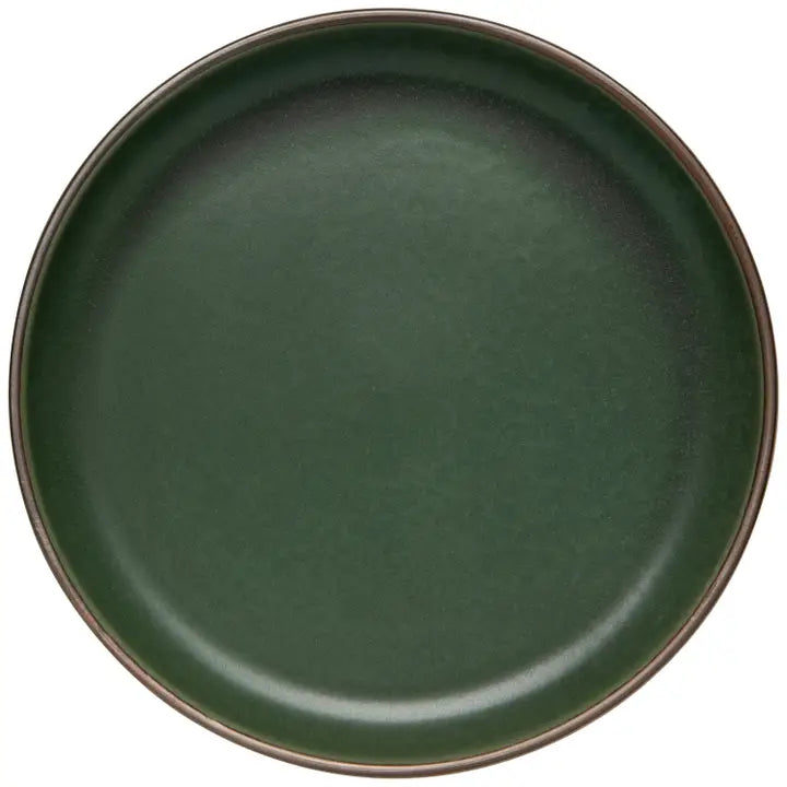 Assiette en grès artisanal Mosswood – Style nature & forêt