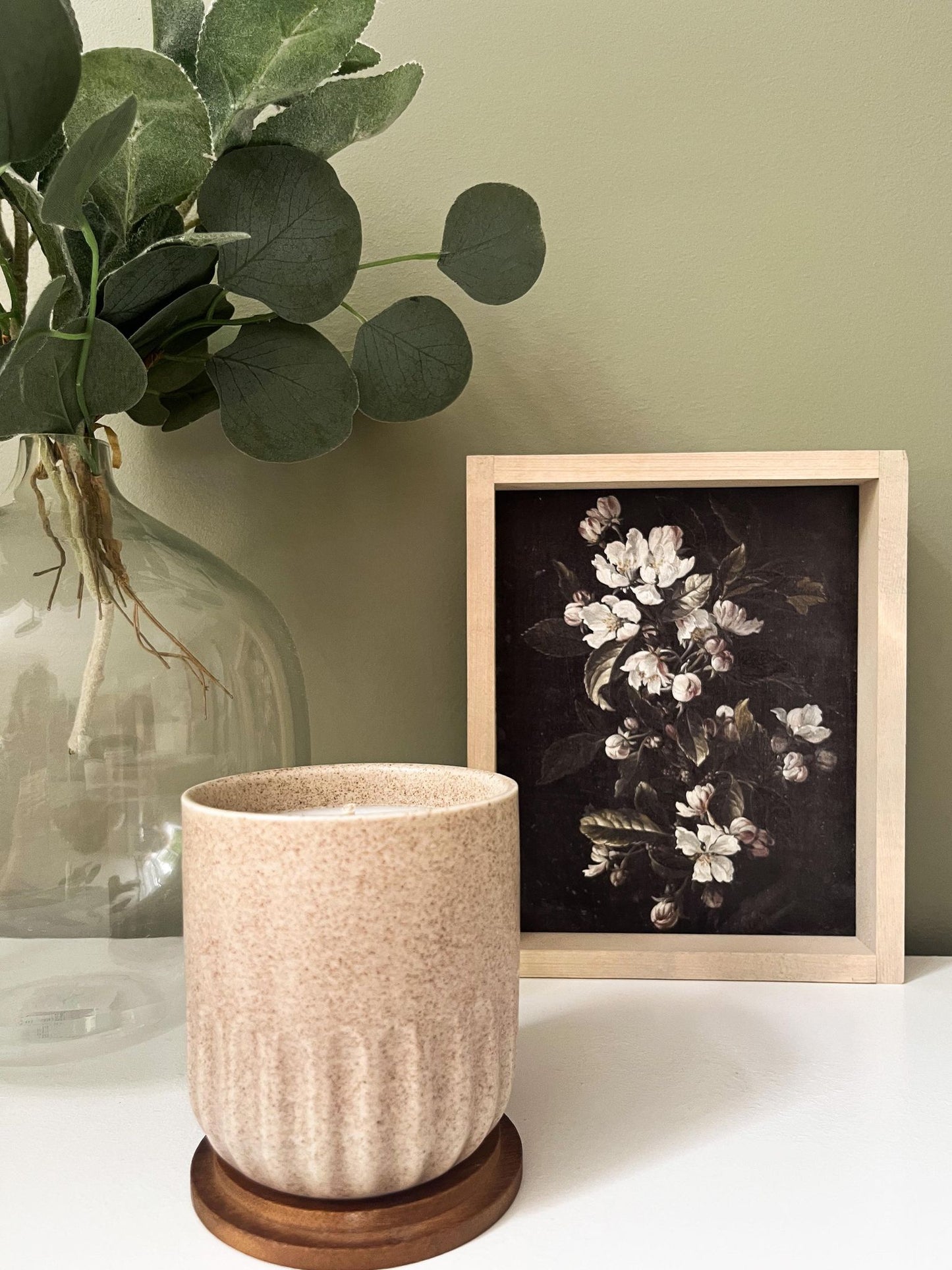 Mini cadre art mural vintage | Fleurs noctures