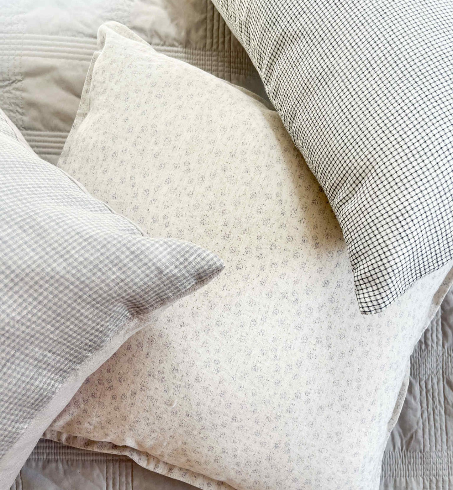 Housse de coussin Thalia |  mini lumbar à carreaux