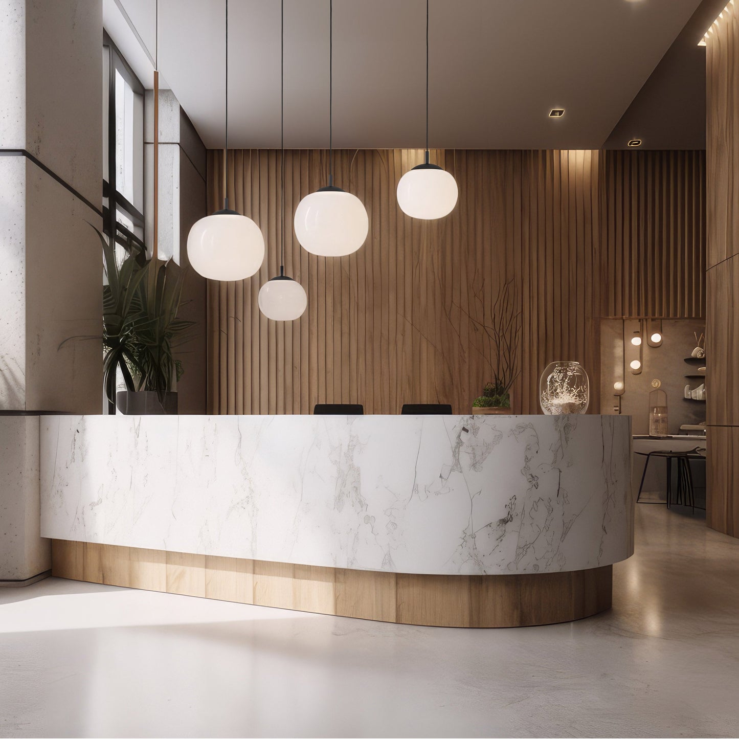 Suspension scandinave en verre blanc | VIBE