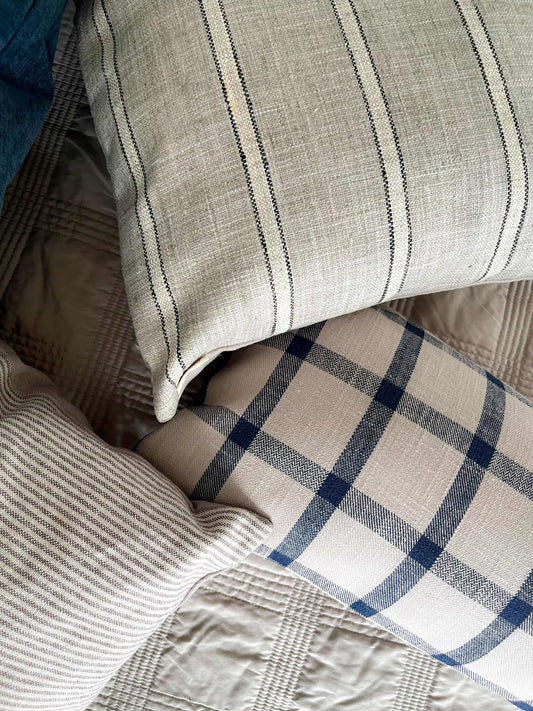 Macy's Cushion Cover | Grey-Greige Striped