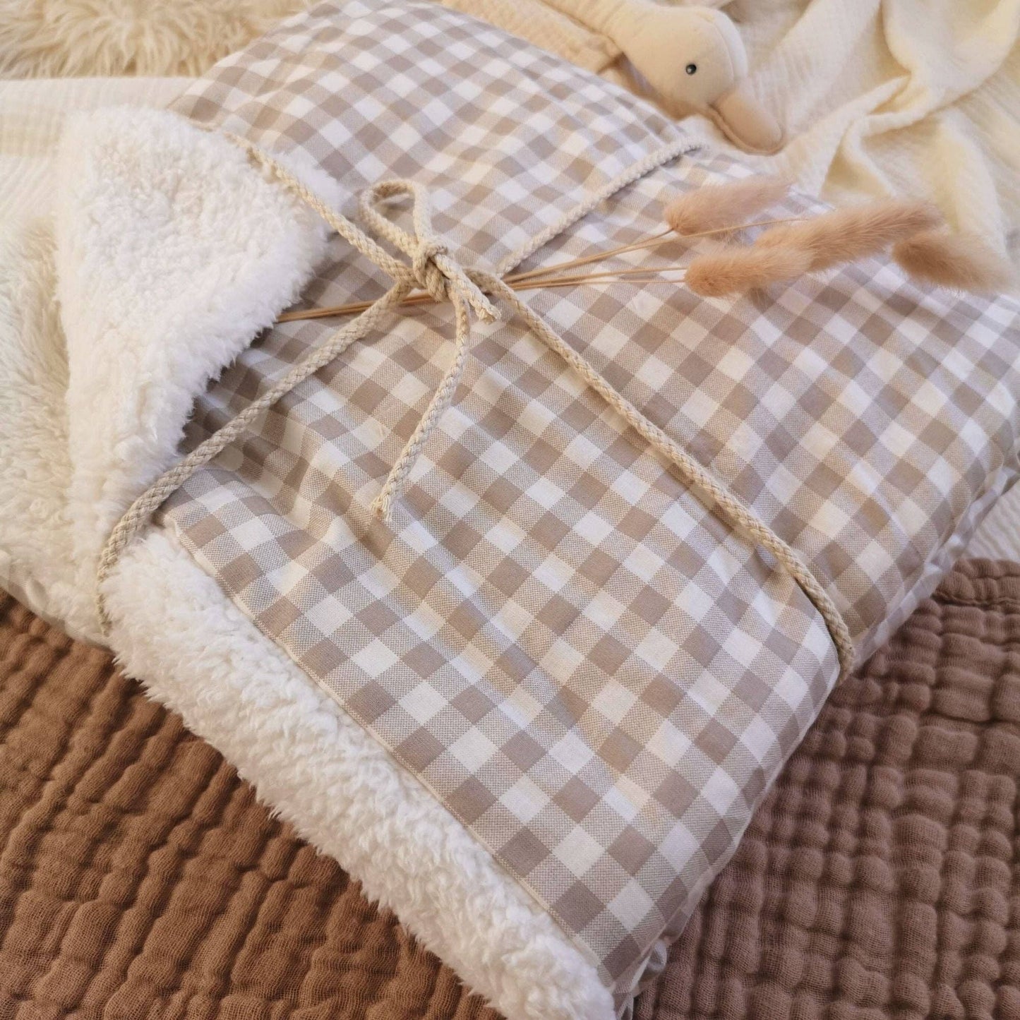 Couverture pour bébé | Vichy beige