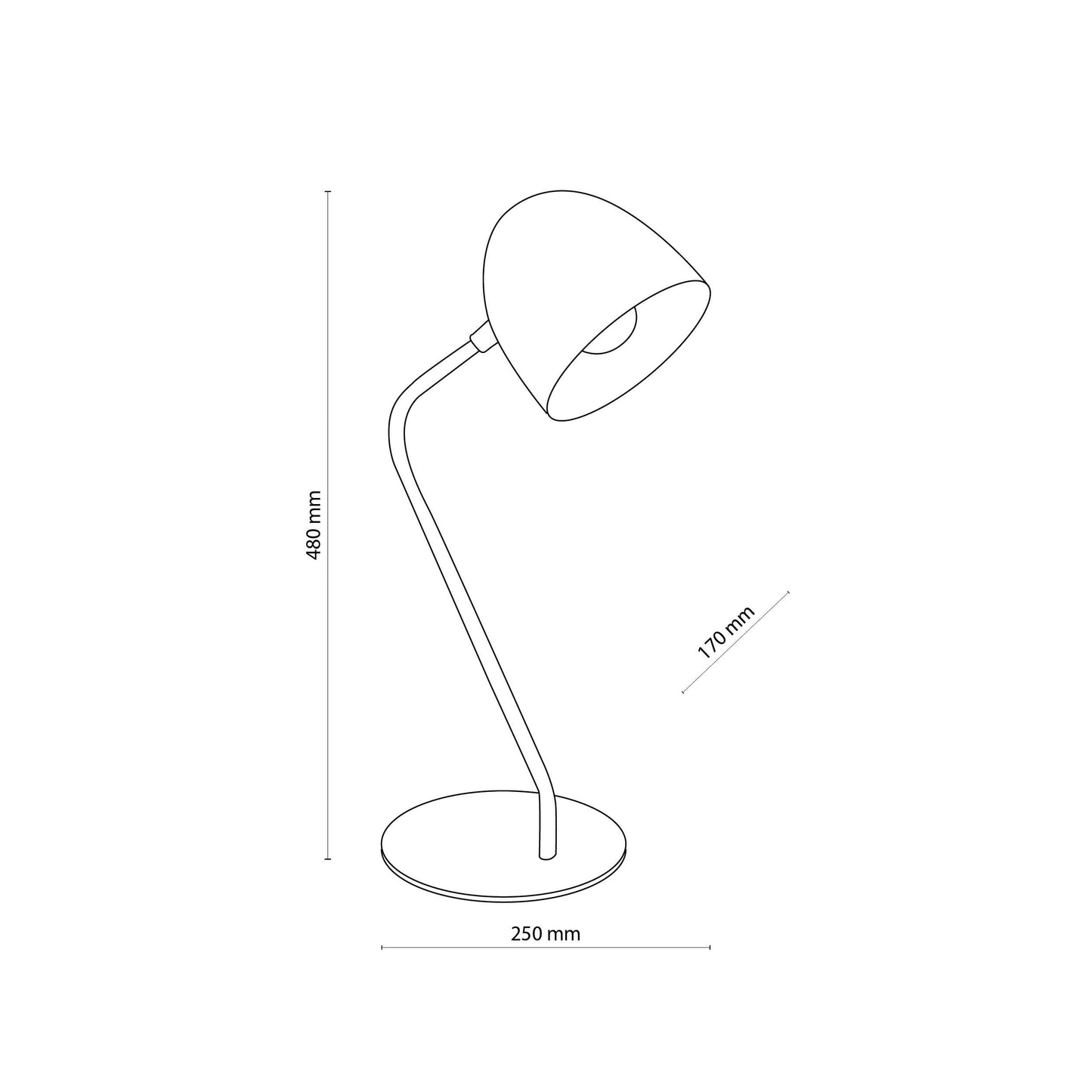 Lampe de chevet moderne et minimaliste SOHO | Noir