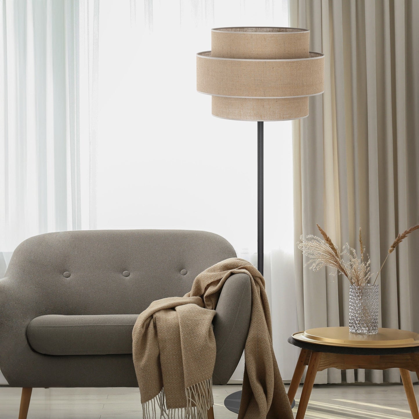Lampadaire CALISTO JUTE Naturel