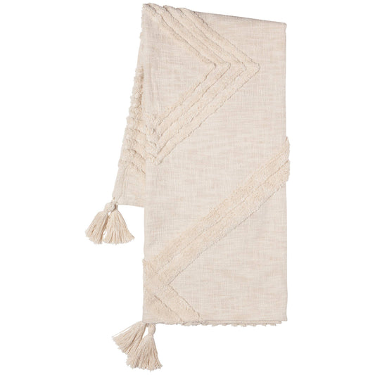 Plaid texturé Héléna | Crème