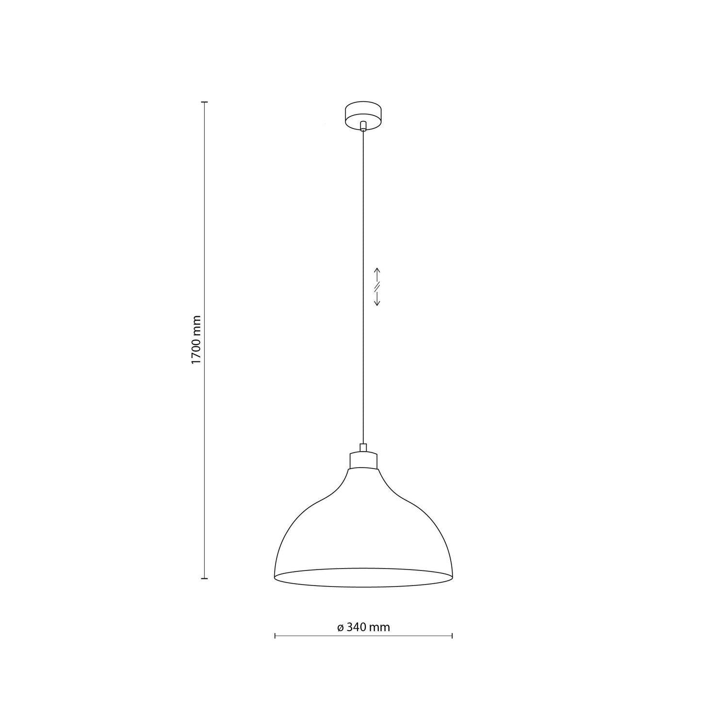 Lanterne suspendue scandinave CAP |  couleur marron