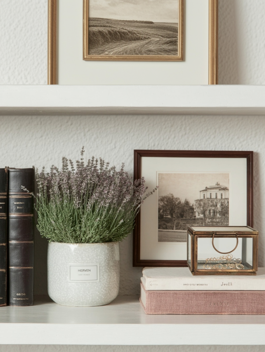 Vintage Style Decorative Glass Box | Bronze Metal