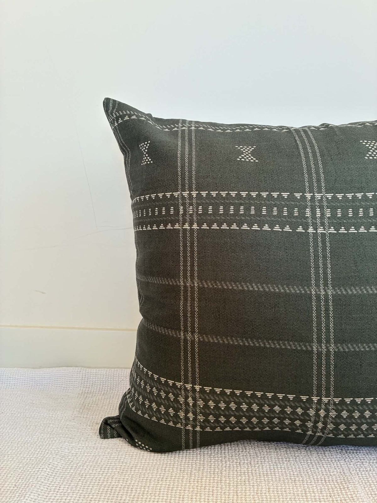 Housse de coussin Jade | Imprimé tissage