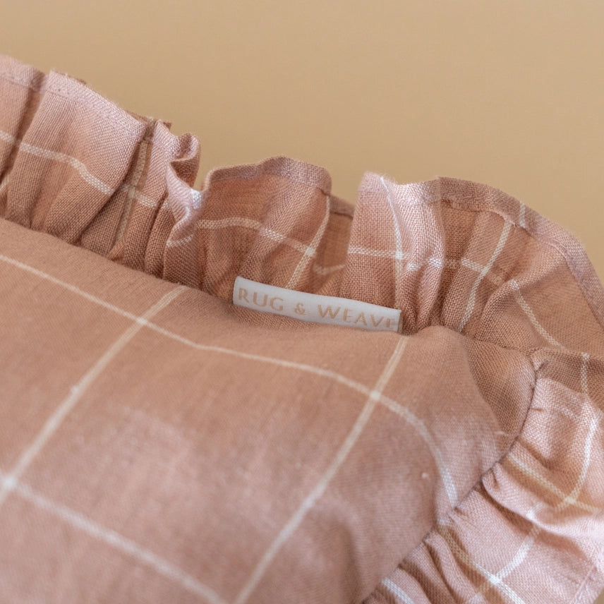 Housse de coussin Callie en lin |À volants