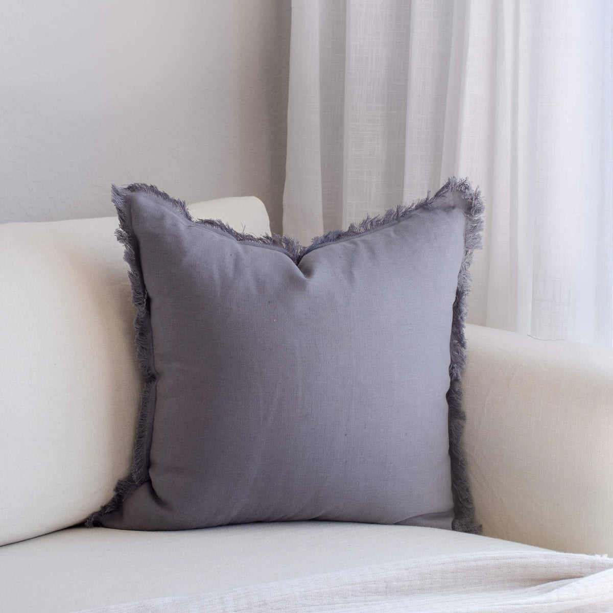 Housse de coussin Finn | Bleu-gris