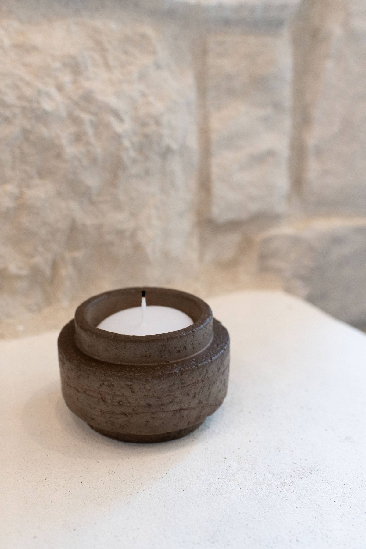 Porte-bougie rustique Mocha | Collection Nuances et Terres