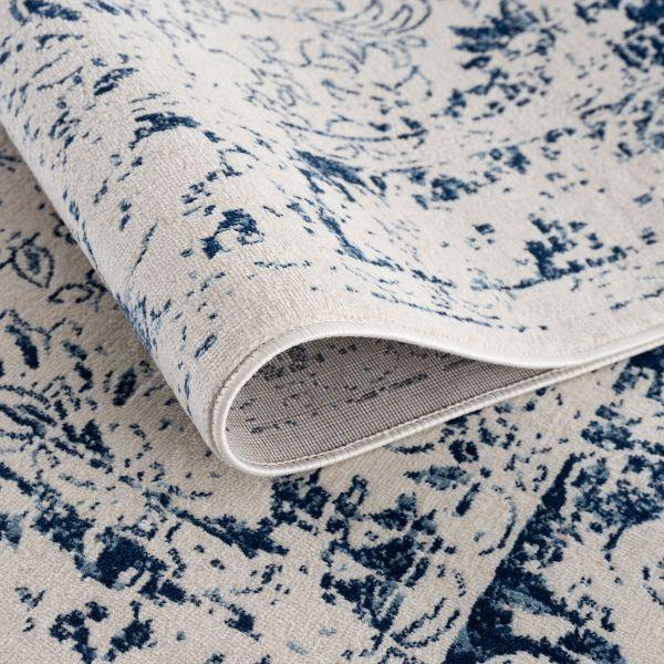 Tapis bleu contemporain et transitionnel | Havana