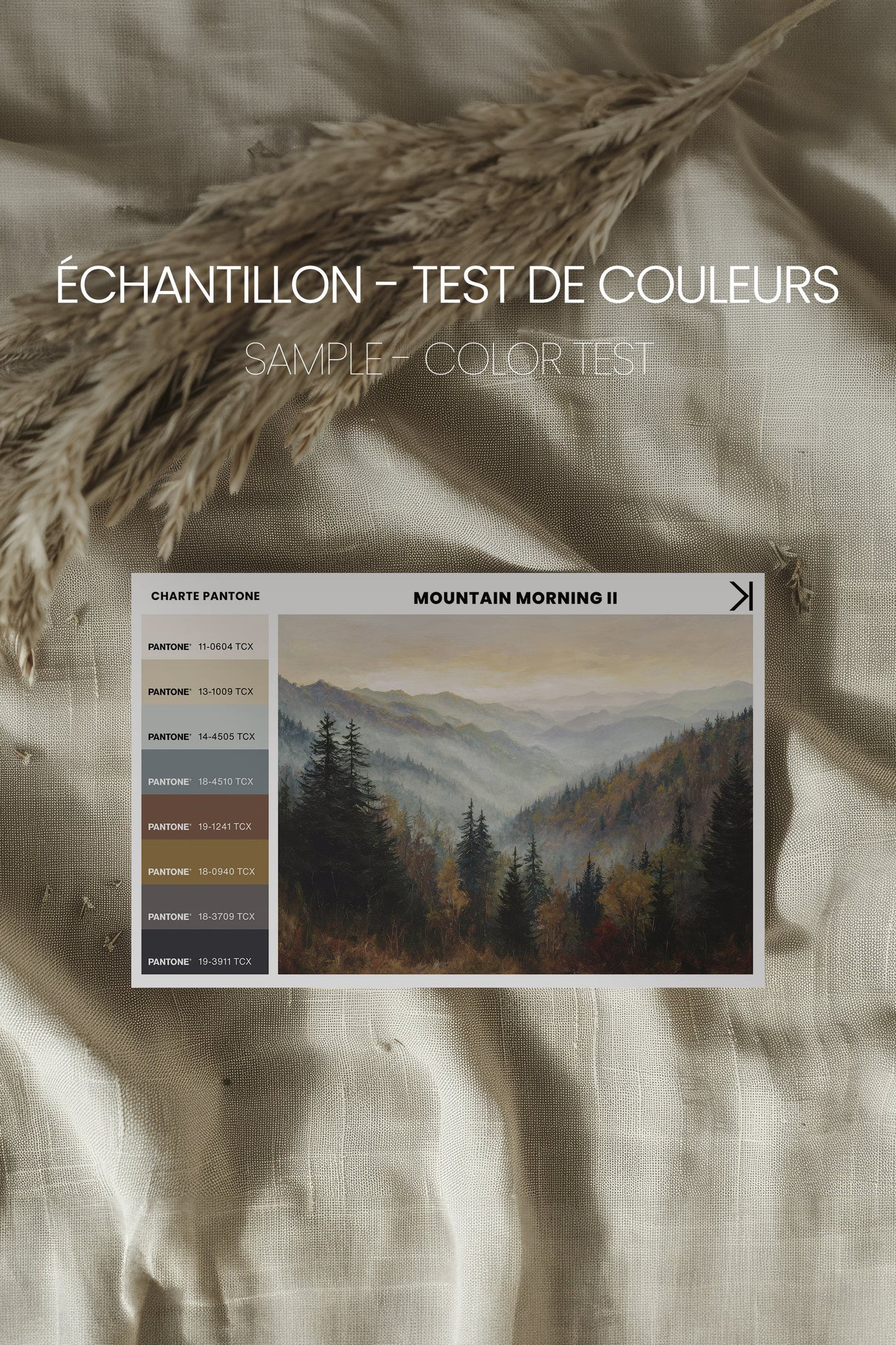 MOUNTAIN MORNING II, Oeuvre sur toile étirée