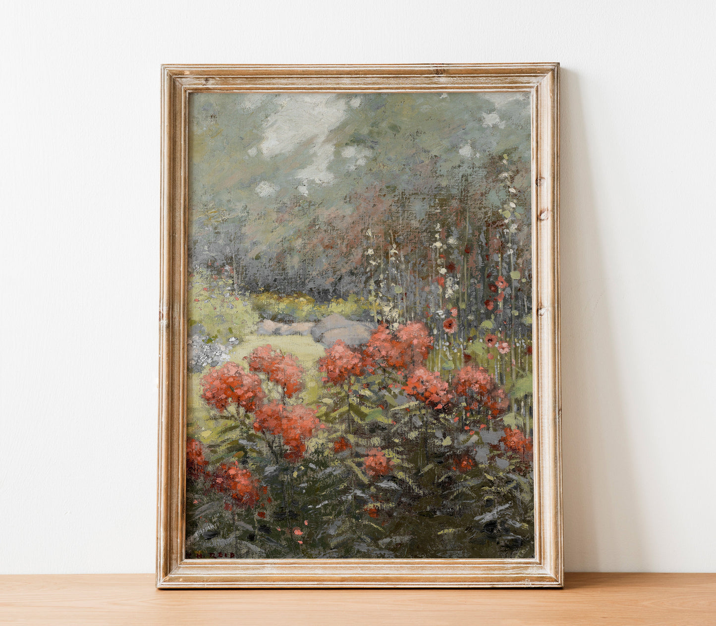 Impression d'art vintage | Paysage floral d'automne