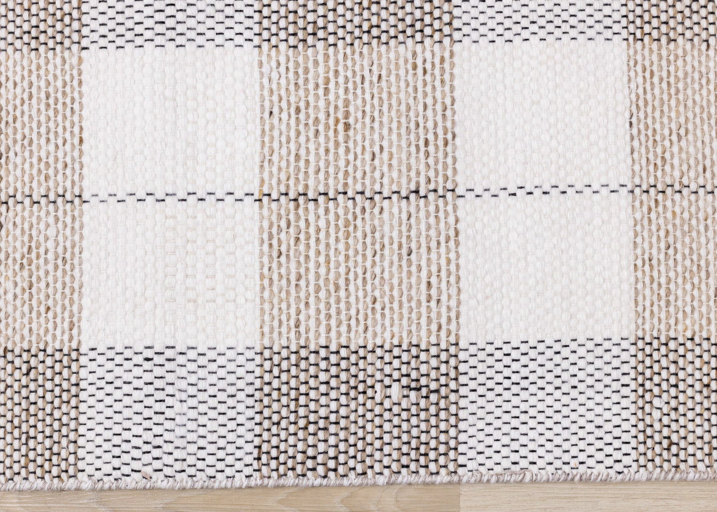 Tapis contemporain à carreaux géométriques | Crème