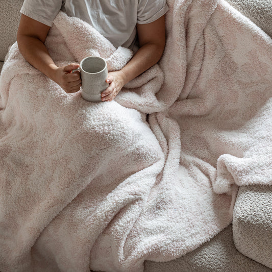 Plaid à imprimé floral vintage rose primrose et blanc cassé