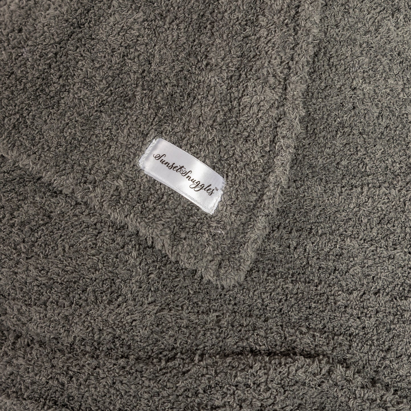 Plaid à rayures couleur gris anthracite