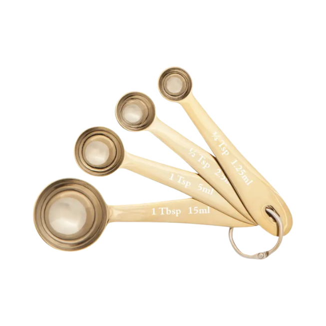 Set de 4 cuillères à mesurer | Doré