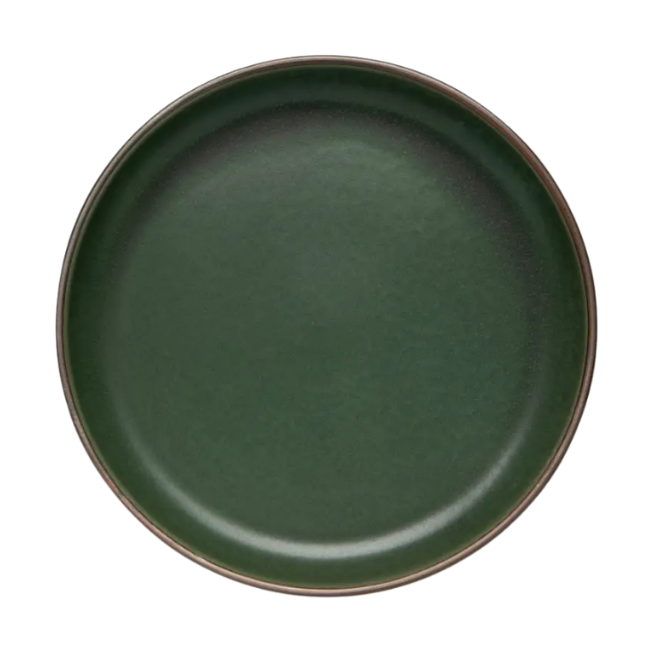 Assiette en grès artisanal Mosswood – Style nature & forêt