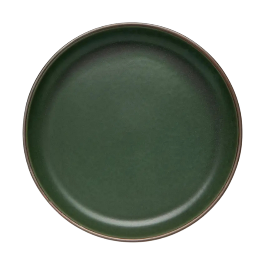 Assiette en grès artisanal Mosswood – Style nature & forêt