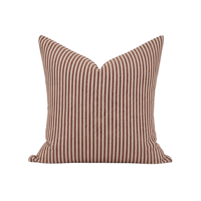 Housse de coussin Basile | Argile et crème