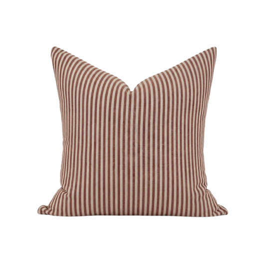 Housse de coussin Basile | Argile et crème