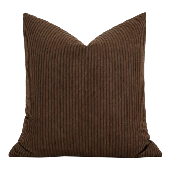Housse de coussin Léandre | Chocolat noisette