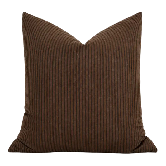 Housse de coussin Léandre | Chocolat noisette