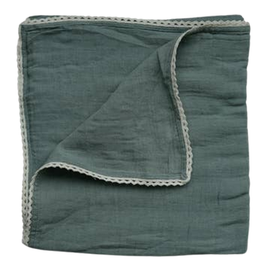 Couverture en mousseline | Bleu-vert eucalyptus