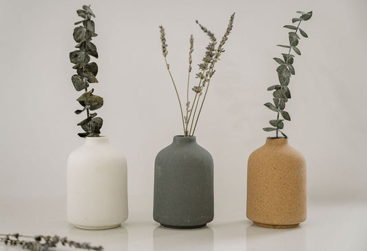 Vase en céramique mini | Blanc noir ou tan