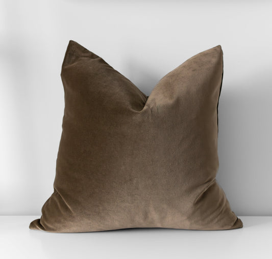 Housse de coussin en velours |  Olive