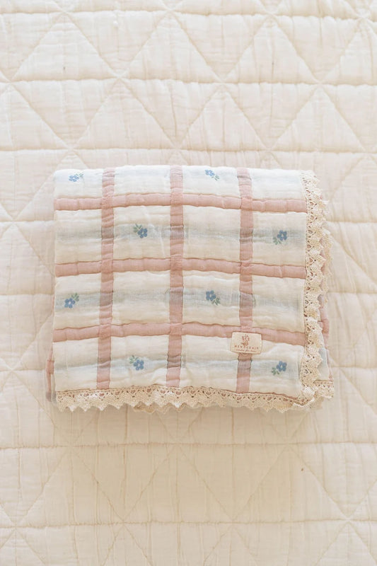 Bedspread - Bedspread | Coffee and mineral blue color