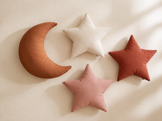 Coussins décoratifs Lune ou Étoile| 4 couleurs