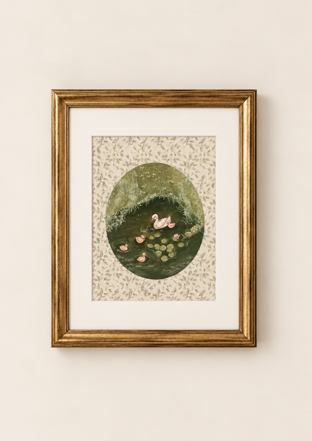 Illustration imprimée | « La famille à l'étang »