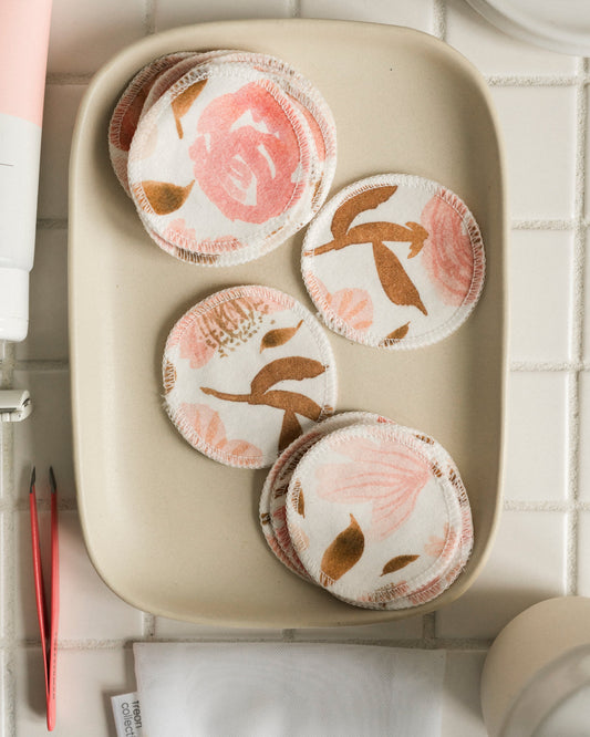 Tampons démaquilllants - Motifs floraux Juliette