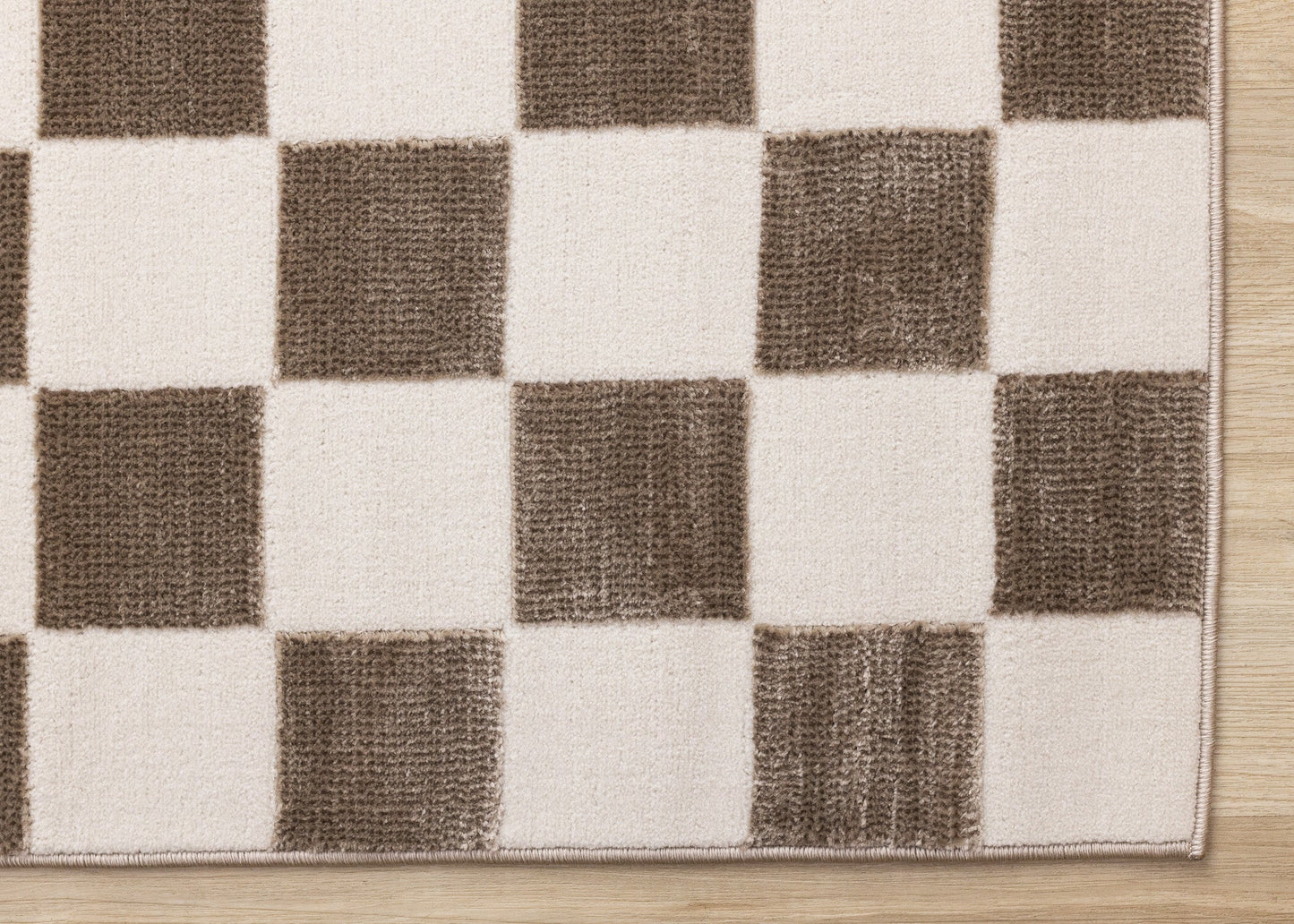 Tapis géométrique contemporain marron