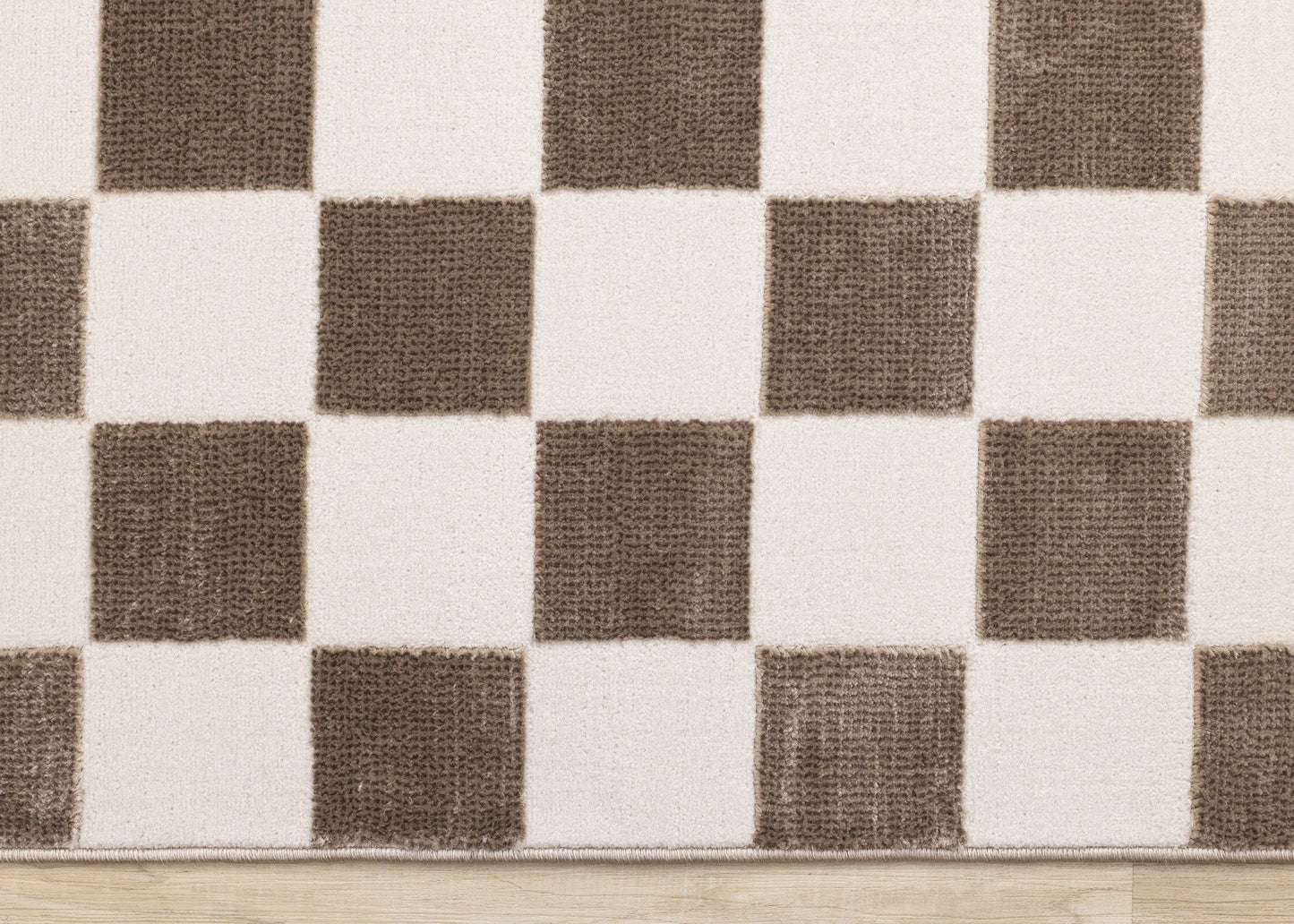 Tapis géométrique contemporain marron